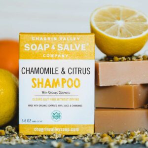Chamomile and citrus shampoo bar